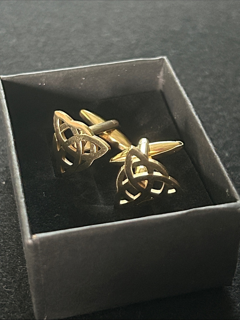 Gold Celtic Knot Cufflinks - Men's Accessory